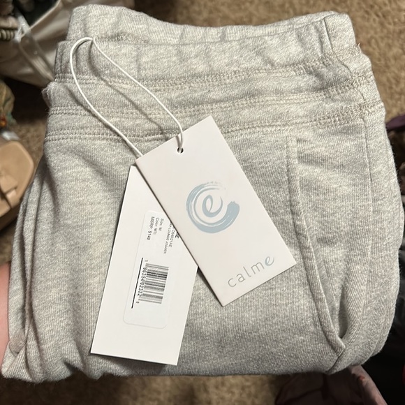 Johnny Was Calme Mira Lounge Jogger in Heather Gray with Tie Dye Ankles - Picture 2 of 2